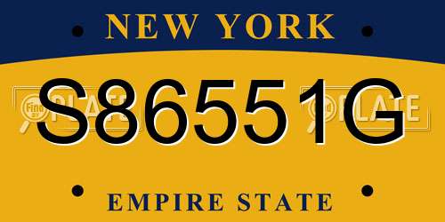 S86551G New York License Plate
