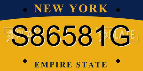 S86581G New York License Plate