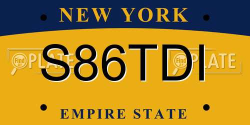 S86TDI New York License Plate
