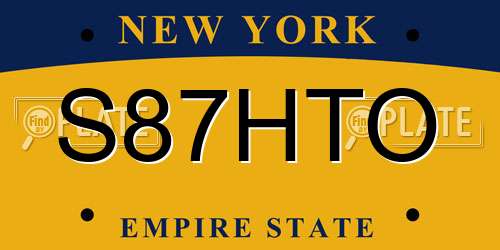 S87HTO New York License Plate