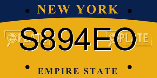 S894EO New York License Plate