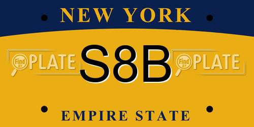 S8B New York License Plate