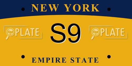 S9 New York License Plate