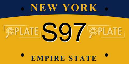 S97 New York License Plate