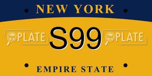 S99 New York License Plate