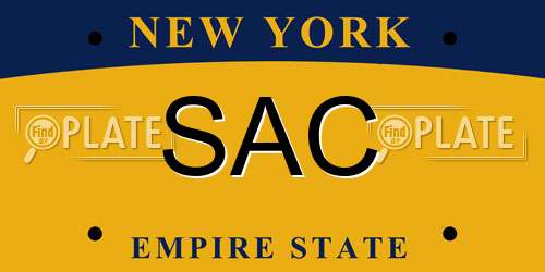 SAC New York License Plate