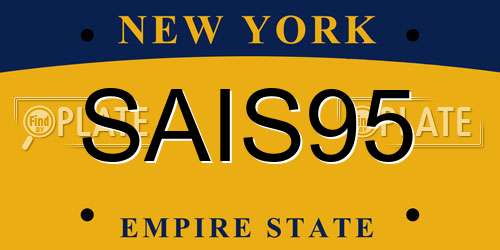 SAIS95 New York License Plate