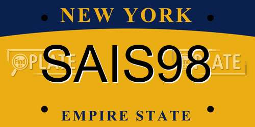 SAIS98 New York License Plate