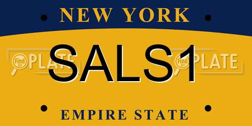 SALS1 New York License Plate