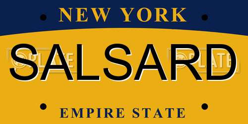 SALSARD New York License Plate