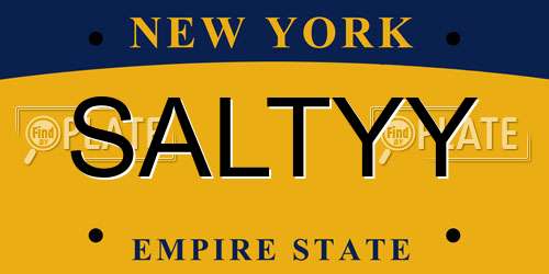 SALTYY New York License Plate