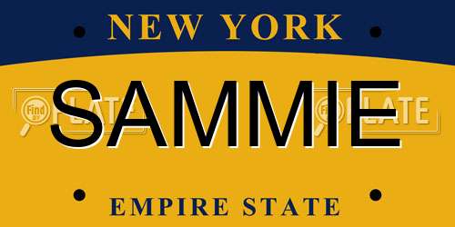 SAMMIE New York License Plate