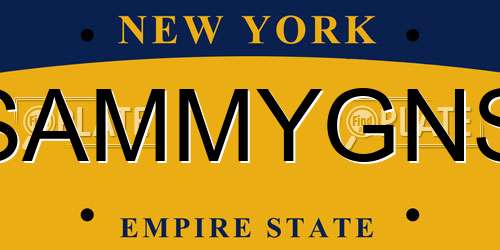 SAMMYGNS New York License Plate
