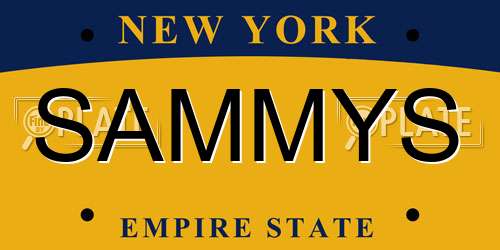 SAMMYS New York License Plate