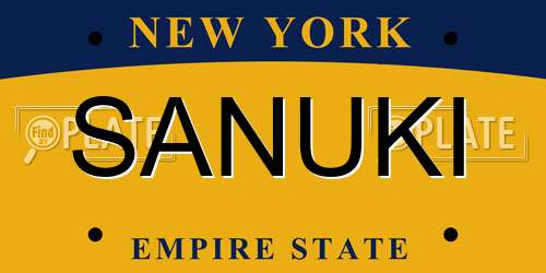 SANUKI New York License Plate