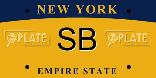 SB New York License Plate