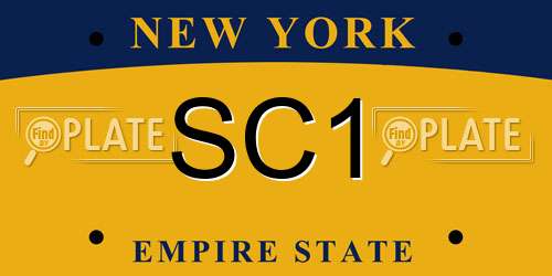 SC1 New York License Plate