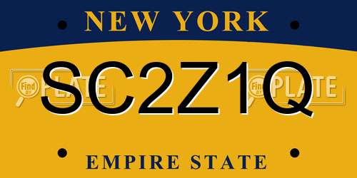 SC2Z1Q New York License Plate