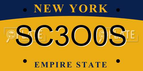 SC3O0S New York License Plate