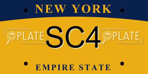 SC4 New York License Plate