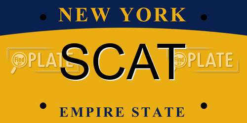 SCAT New York License Plate