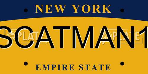 SCATMAN1 New York License Plate