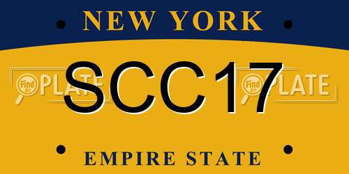 SCC17 New York License Plate