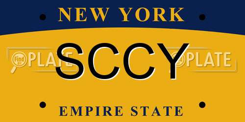 SCCY New York License Plate