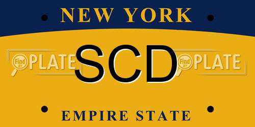 SCD New York License Plate