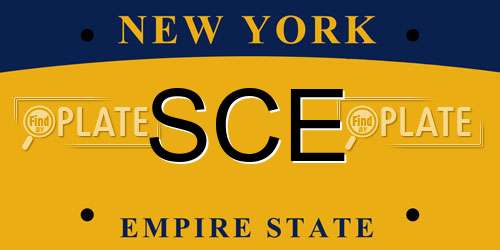 SCE New York License Plate