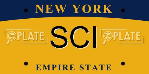 SCI New York License Plate