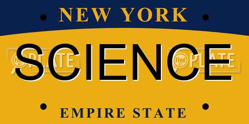 SCIENCE New York License Plate