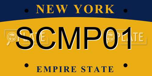 SCMP01 New York License Plate