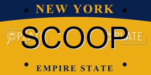 SCOOP New York License Plate