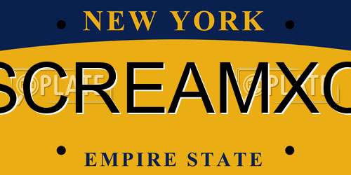SCREAMXO New York License Plate