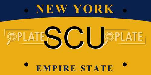 SCU New York License Plate