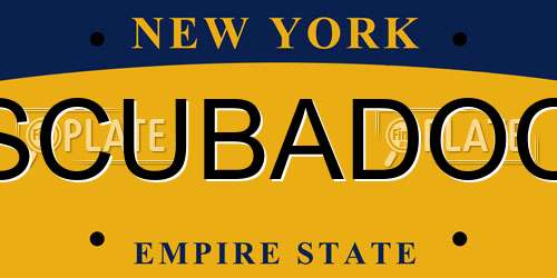 SCUBADOC New York License Plate