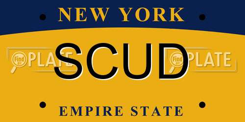 SCUD New York License Plate