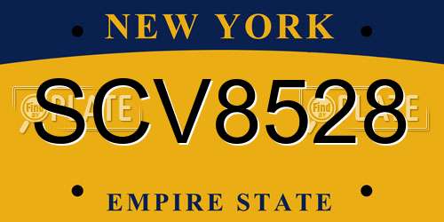 SCV8528 New York License Plate