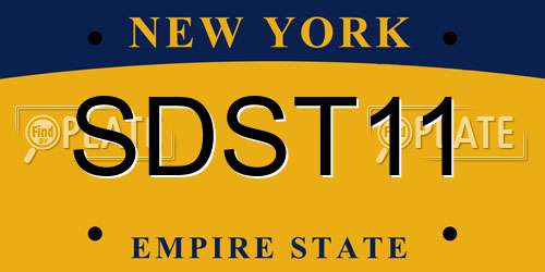 SDST11 New York License Plate