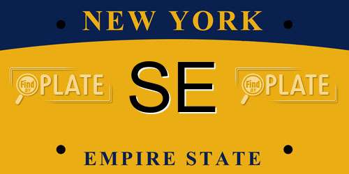 SE New York License Plate