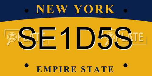 SE1D5S New York License Plate