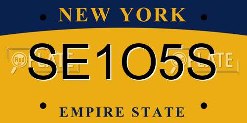 SE1O5S New York License Plate