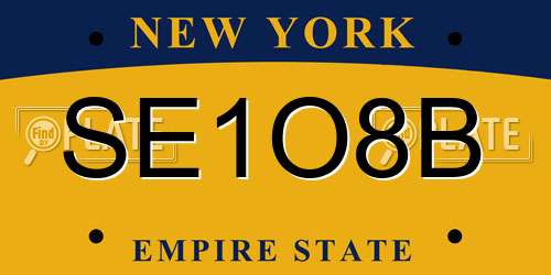 SE1O8B New York License Plate