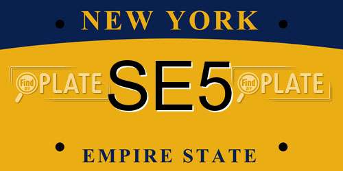 SE5 New York License Plate
