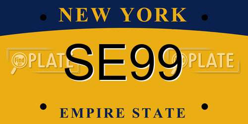 SE99 New York License Plate