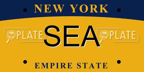 SEA New York License Plate