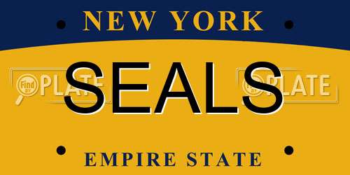 SEALS New York License Plate