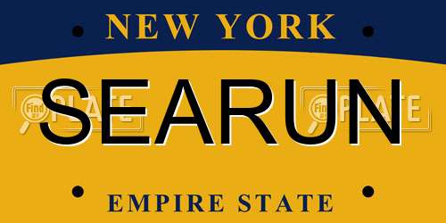 SEARUN New York License Plate