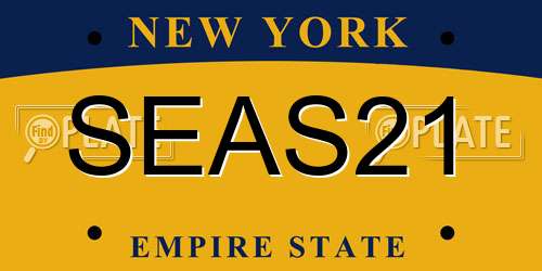 SEAS21 New York License Plate